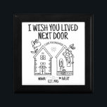Custom Daughter Gift I Wish You Lived Next Door Gift Box<br><div class="desc">Looking for the perfect gift for your daughter’s birthday? Look no further than our personalized I Wish You Lived Next Door wooden keepsake box! This unique and special gift is sure to make her feel loved and appreciated. Plus, with a personalized inscription, it will be a cherished memory she will...</div>