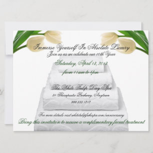 Custom Day Spa Event Invitations