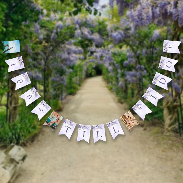 Custom Days Till I Do Floral Bridal Shower Bunting Flags (Custom Days Till I Do Floral Bridal Shower Bunting Flags)