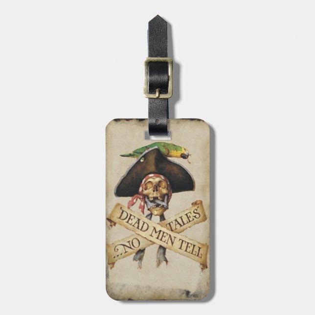 Custom Dead Pirate Luggage Tag (Front Vertical)