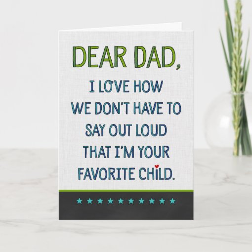 Custom Dear Dad Card | Zazzle