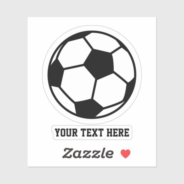 Custom decal sticker with soccer ball logo (Sheet)