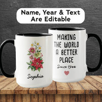 Custom December Birth Flower - Personalized Name