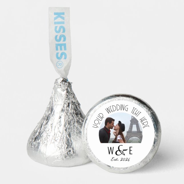 Custom Deco Text Hersheys Kisses Wedding Favors (Front)