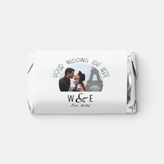 Custom Deco Text Mini Chocolates Wedding Favors (Front)