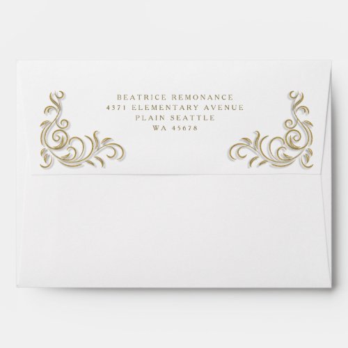 Custom decorative envelope with return address