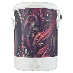 Custom Deep Crimson Baroque Cooler