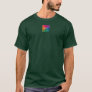 Custom Deep Forest Green Add Upload Company Logo T-Shirt