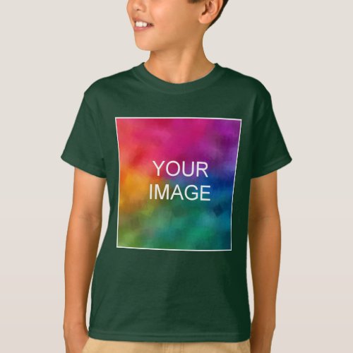 Custom Deep Forest Template Add Image Kids Boys T_Shirt