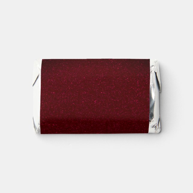 Custom Deep Wine Sparkle Mini Wrappers Hershey's Miniatures (Front)