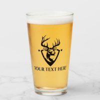 Custom Deer Hunting Beer Glass Tumblr