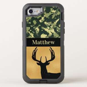 Custom Deer Hunting Camo OtterBox Defender iPhone SE/8/7 Case