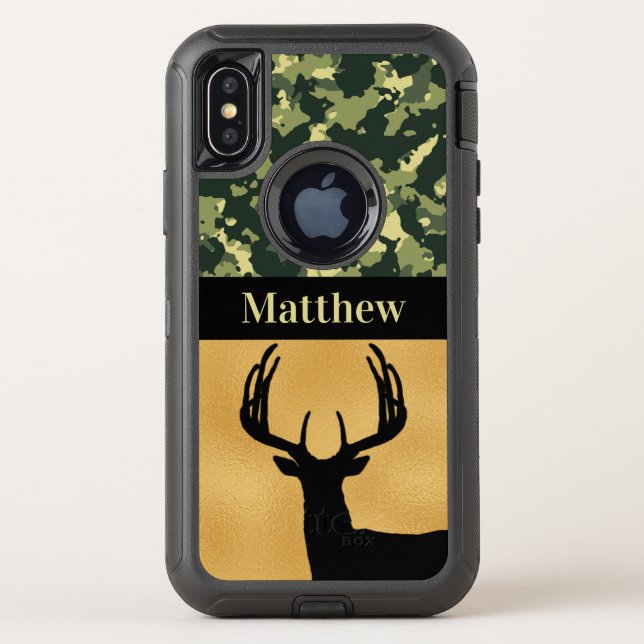 Custom Deer Hunting Camo Otterbox iPhone Case (Back)