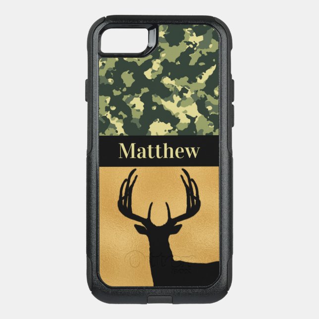 Custom Deer Hunting Camo Otterbox iPhone Case (Back)