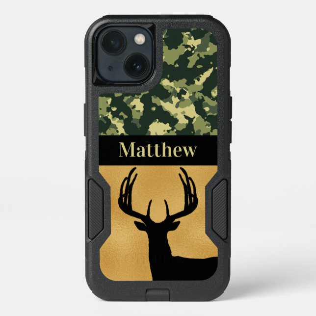 Custom Deer Hunting Camo Otterbox iPhone Case (Back)