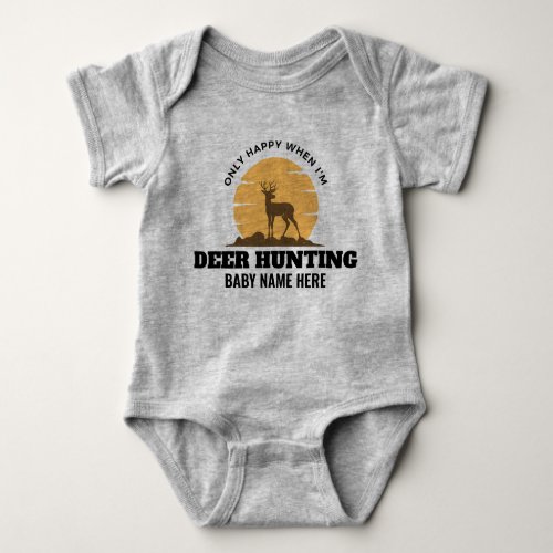 Custom Deer Hunting Jersey Bodysuit for Baby