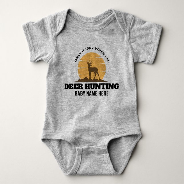 Custom Deer Hunting Jersey Bodysuit for Baby (Front)