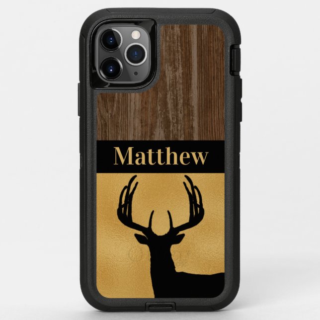 Custom Deer Hunting Rustic Otterbox iPhone Case (Back)