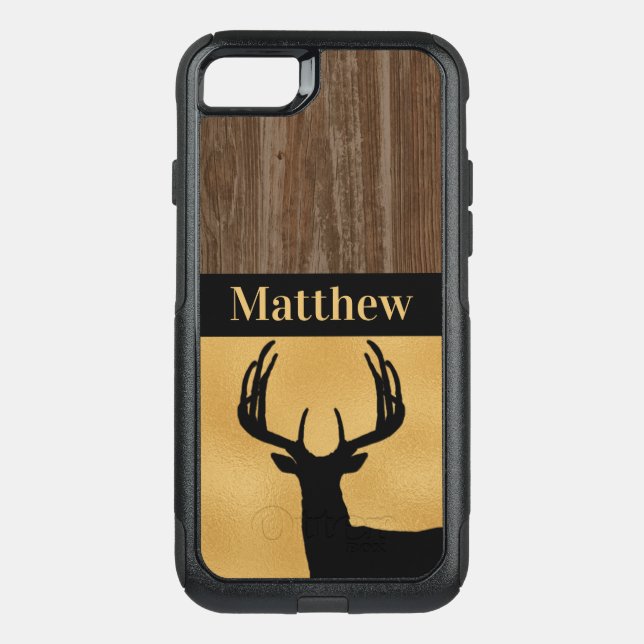 Custom Deer Hunting Rustic Otterbox iPhone Case (Back)