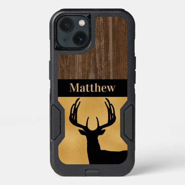 Custom Deer Hunting Rustic Otterbox iPhone Case (Back)
