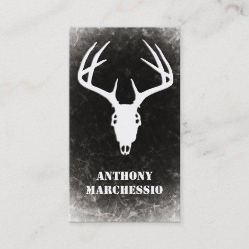 Custom Deer Hunting Skull Business Card