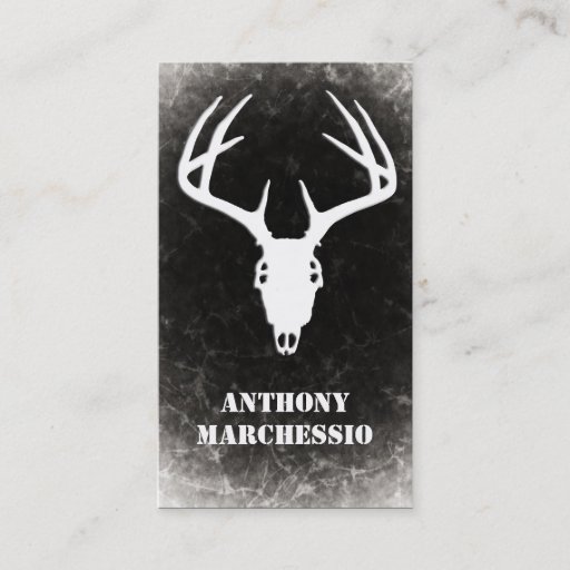 Customizable Custom Deer Hunting Skull Business Card Template