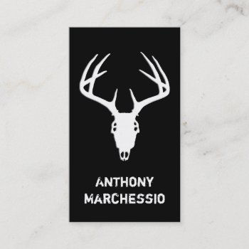 Custom Deer Hunting Skull Business Card by OutdoorAddix at Zazzle