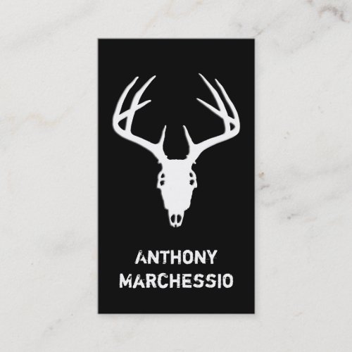 Custom Deer Hunting Skull Business Card