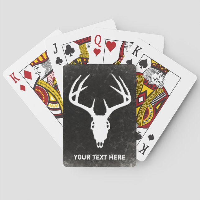 Custom Deer Hunting Skull Poker Cards (Back)