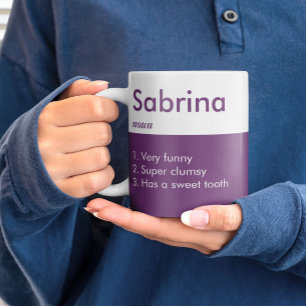 Custom Definition Mug   Funny Personalized Name