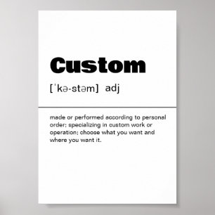 Custom Definition Print - Personalized Wall Art