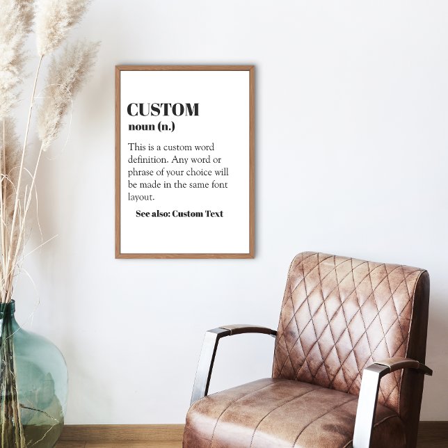 Custom Definition Word Noun Gift Wall Art (Creator Uploaded)
