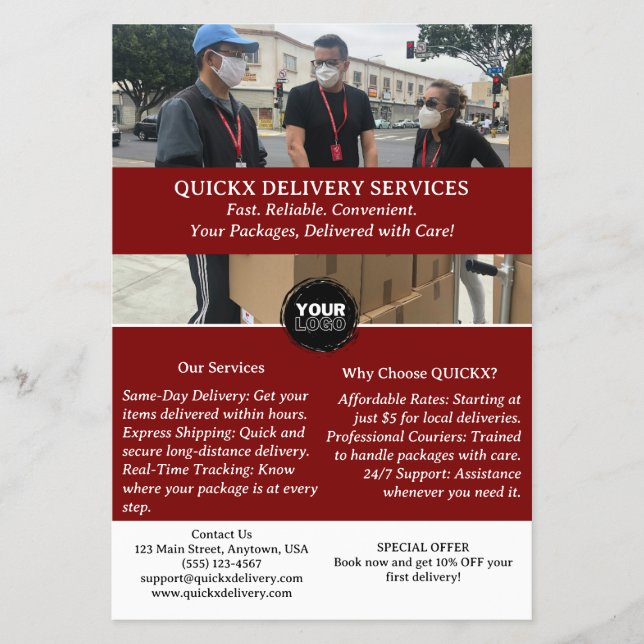 Custom Delivery Service  Flyer (Front)