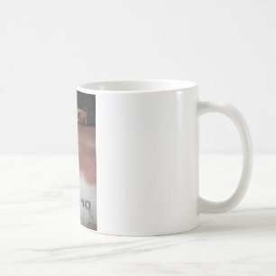 custom deluxe pink and white coffee mug