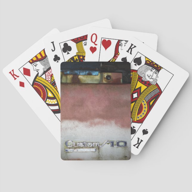 custom deluxe pink and white poker cards (Back)