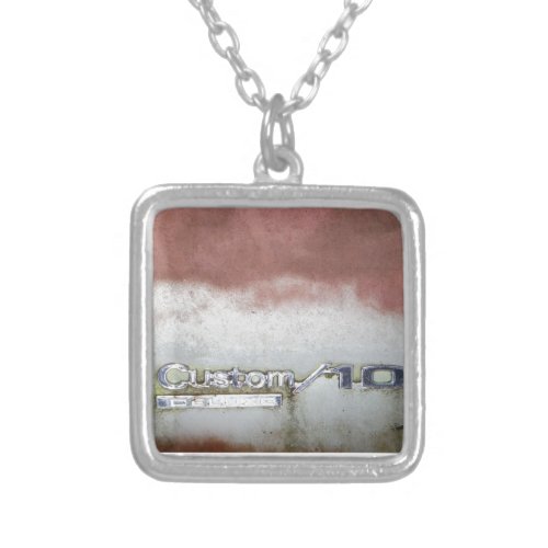 custom deluxe pink and white silver plated necklace