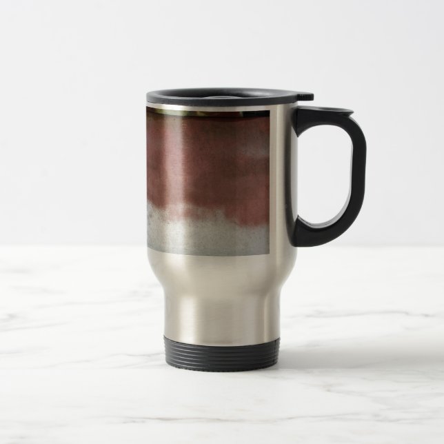 custom deluxe pink and white travel mug (Right)