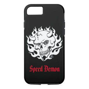 Custom Demon Skull in Flames iPhone 8/7 Case