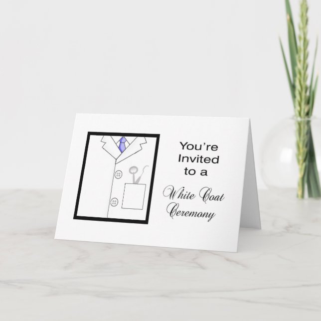 Custom Dental White Coat Ceremony Invitation (Front)