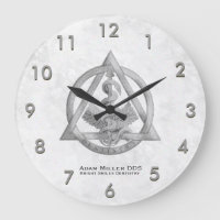 Custom Dentist Clock White