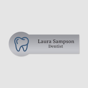 Custom Dentist Tooth Company Logo Name Tag