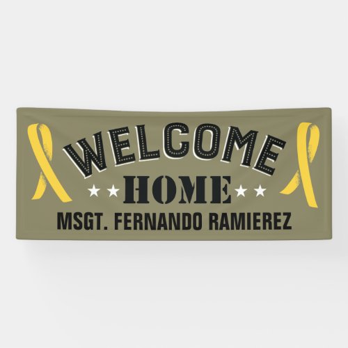 Custom Deployment Welcome Home Yellow Ribbons Banner