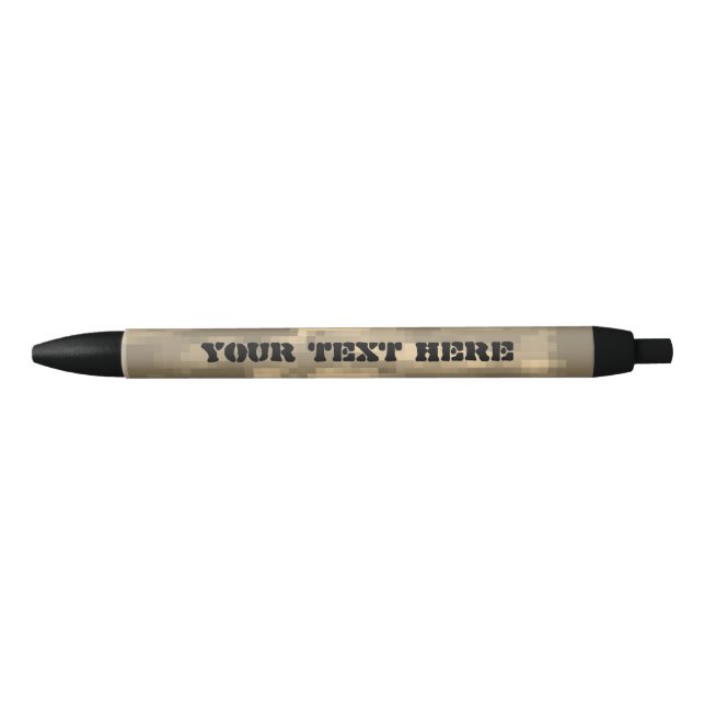 Custom desert brown army camo pixel camouflage pen (Front)