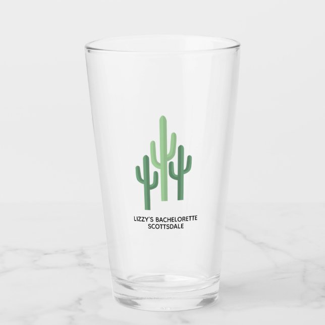 Custom Desert Cactus Scottsdale Glass (Front)