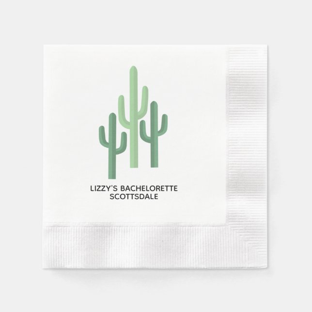 Custom Desert Cactus Scottsdale Napkins (Front)