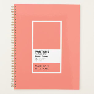 Custom Desert Flower Notebook Personalized Coral