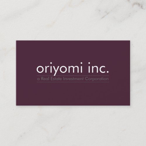 CUSTOM DESIGN 5 plain modern simple smart eggplant Business Card Templates