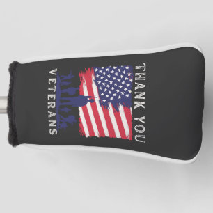 Custom design: American Flag Thank You Veterans Golf Head Cover