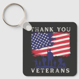 Custom design: American Flag Thank You Veterans Keychain