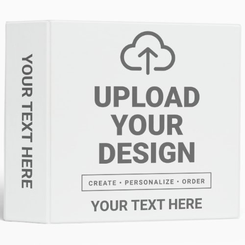 Custom Design and Text 3 Ring Binder